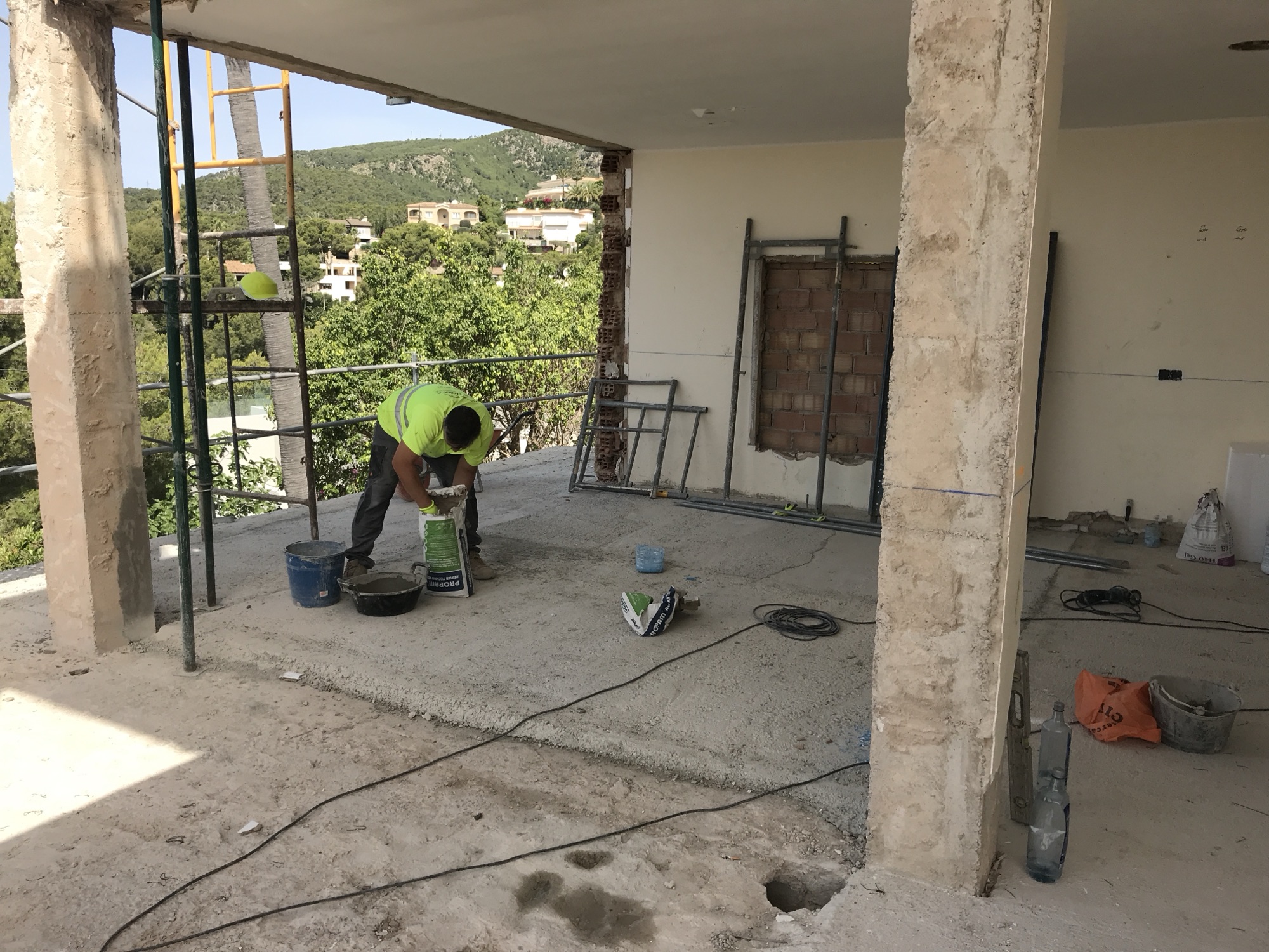 Renovation work in progress connected to a property record